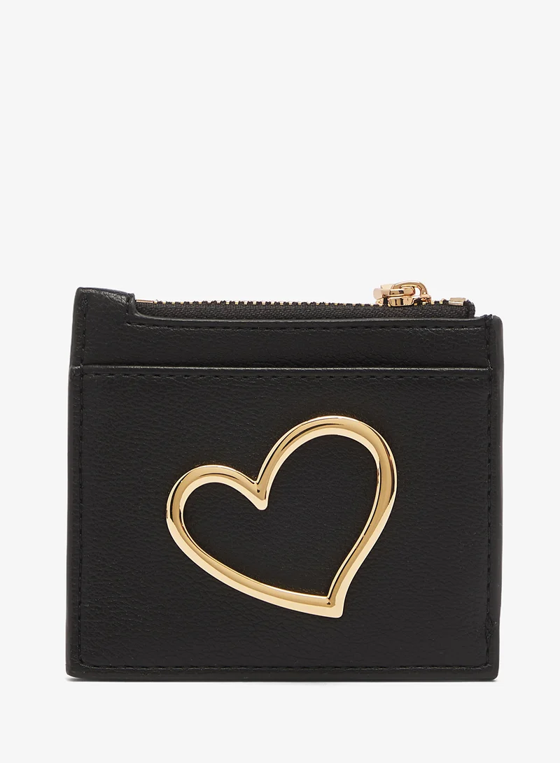Heart Turnlock PU Wallet